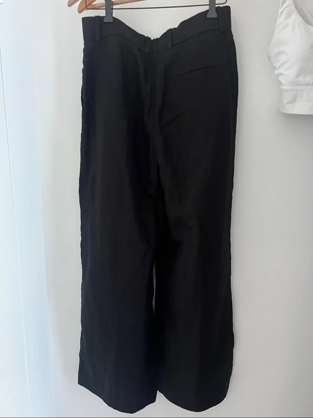 New no tags COS black slacks wide leg pleated front 8